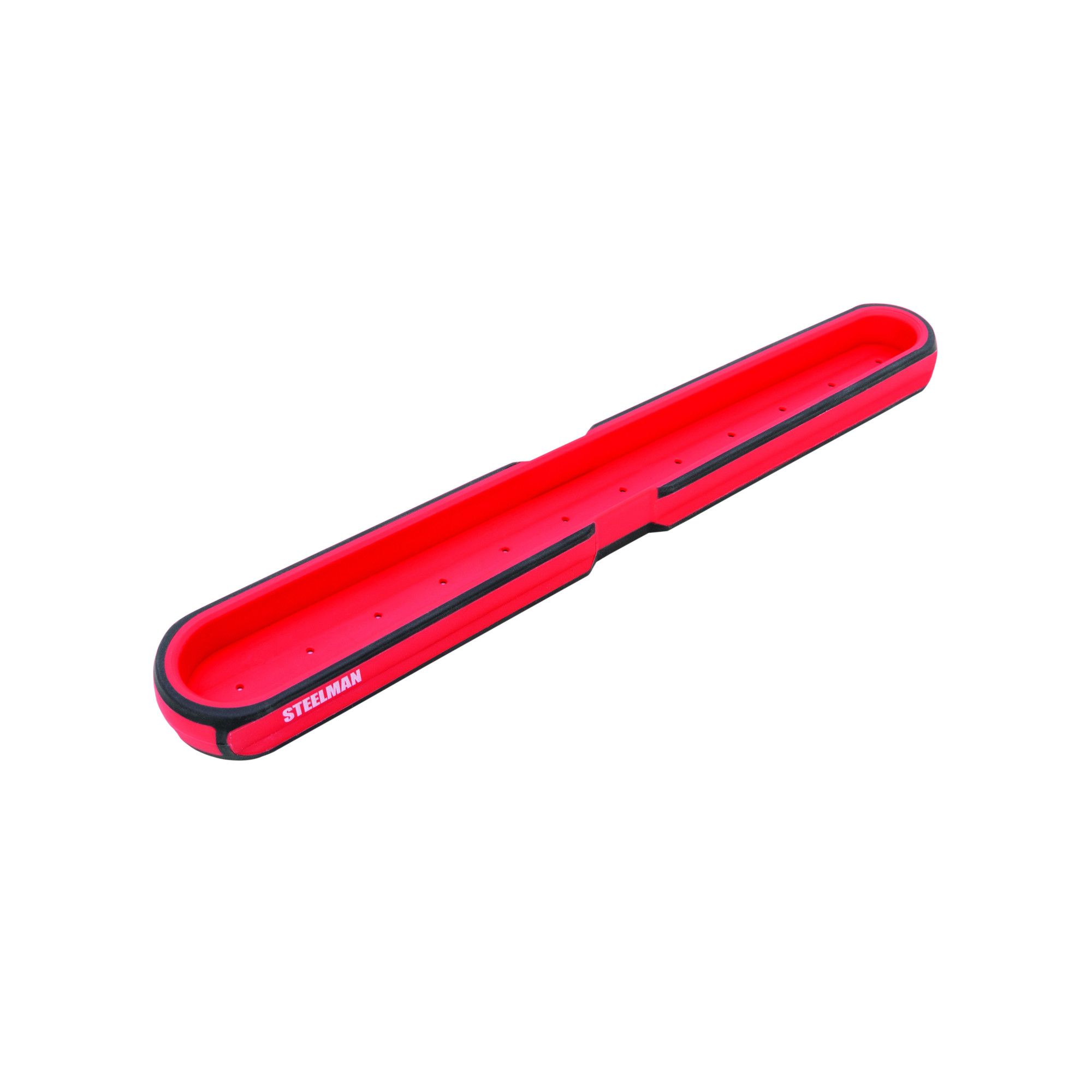 STEELMAN Medium 12-Inch Long Magnetic Steel Socket Storage and Parts Accessory Tray, Model# 75105